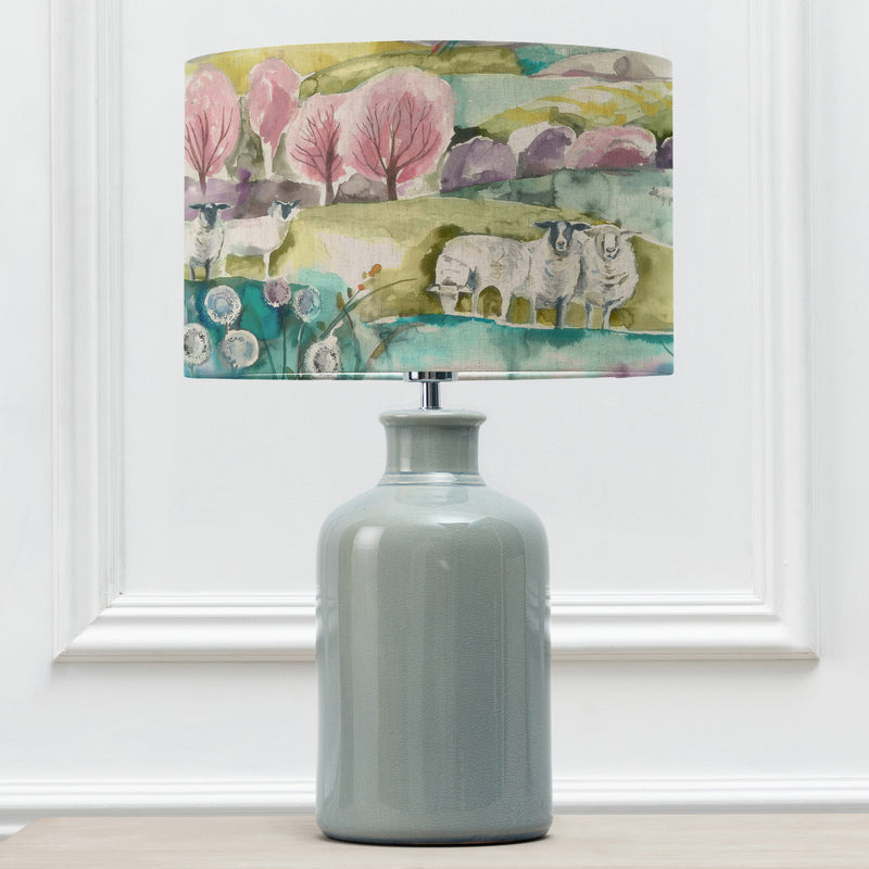 Animal Blue Lighting - Buttermere Eva & Elspeth Complete Table Lamp Duck/Linen Voyage Maison