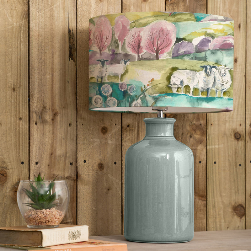 Animal Blue Lighting - Elspeth  & Buttermere Eva  Complete Table Lamp Duck/Linen Voyage Maison