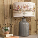 Animal Grey Lighting - Elspeth  & Caledonian Forest Eva  Complete Table Lamp Grey/Linen Voyage Maison