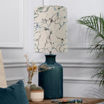 Abstract Blue Lighting - Elspeth  & Carrara Anna  Complete Table Lamp Aqua/Frost Additions