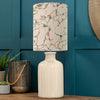 Abstract Cream Lighting - Elspeth  & Carrara Anna  Complete Table Lamp Cream/Meadow Additions