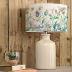 Floral Cream Lighting - Elspeth  & Cirsium Eva  Complete Table Lamp Cream/Damson Voyage Maison