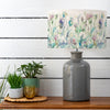 Floral Grey Lighting - Elspeth  & Cirsium Eva  Complete Table Lamp Grey/Damson Voyage Maison