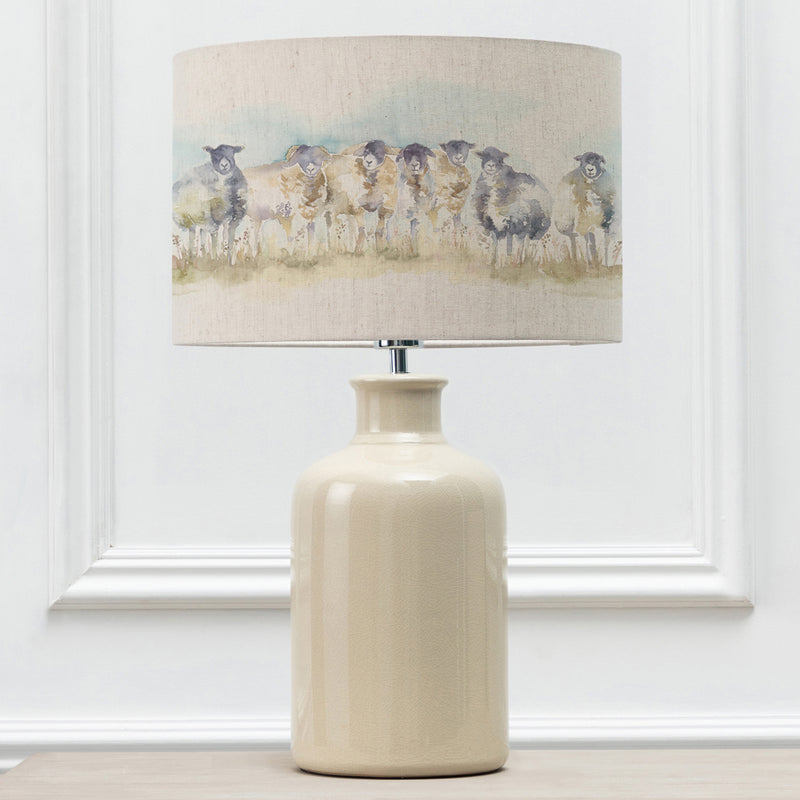 Animal Cream Lighting - Elspeth  & Come By Eva  Complete Table Lamp Cream/Linen Voyage Maison