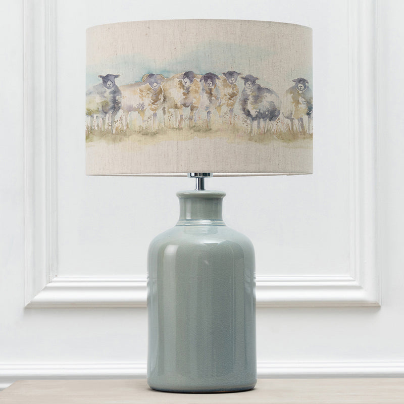 Animal Blue Lighting - Elspeth  & Come By Eva  Complete Table Lamp Duck/Linen Voyage Maison