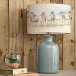 Animal Blue Lighting - Elspeth  & Come By Eva  Complete Table Lamp Duck/Linen Voyage Maison