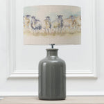 Animal Grey Lighting - Elspeth  & Come By Eva  Complete Table Lamp Grey/Linen Voyage Maison