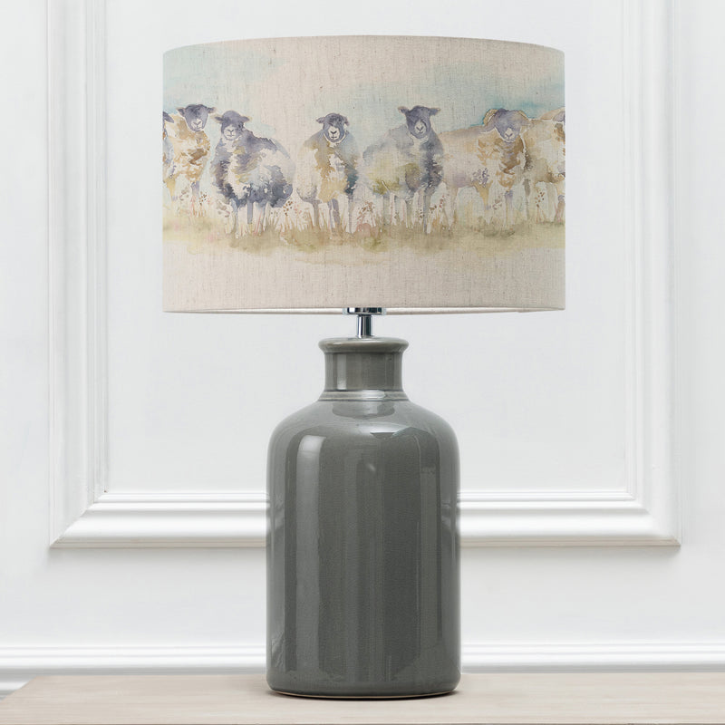 Animal Grey Lighting - Come By Eva & Elspeth Complete Table Lamp Grey/Linen Voyage Maison