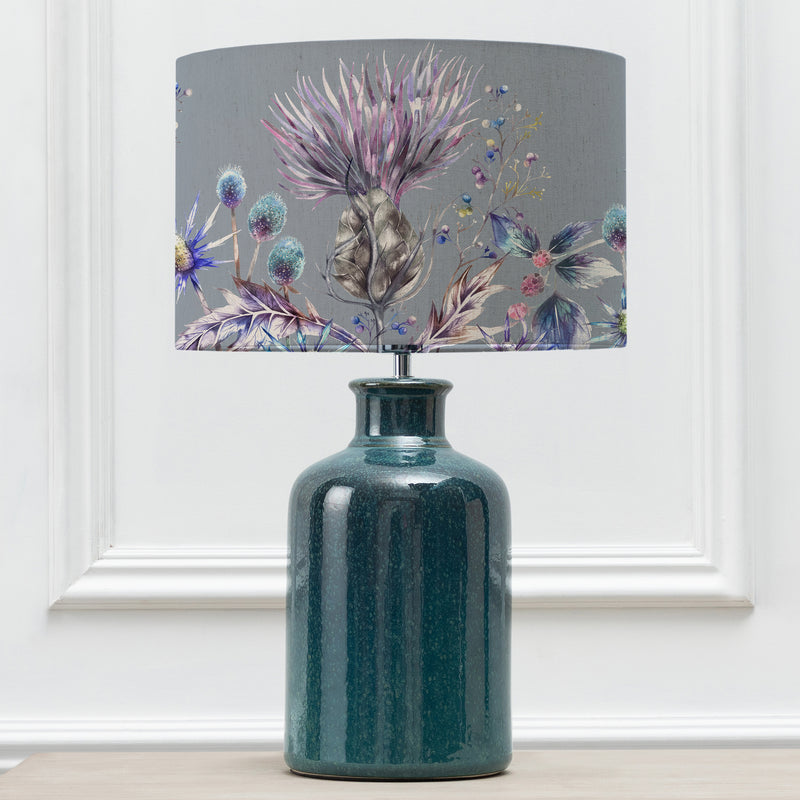 Floral Blue Lighting - Elysium Eva & Elspeth Complete Table Lamp Aqua/Sapphire Voyage Maison