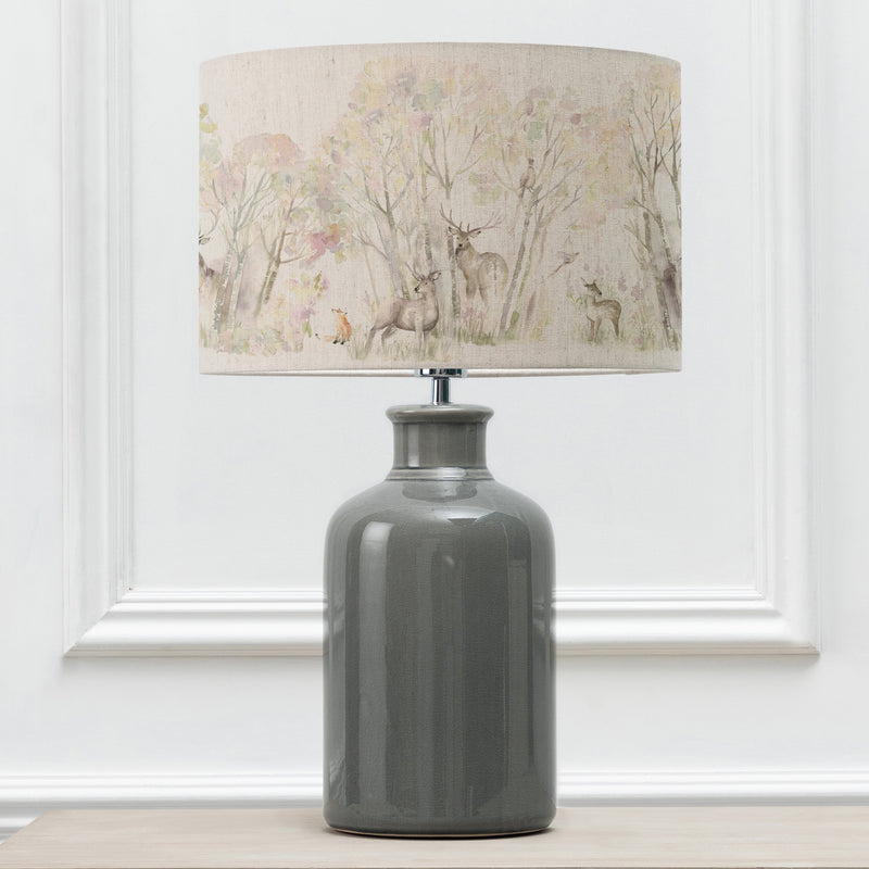 Animal Grey Lighting - Enchanted Forest Eva & Elspeth Complete Table Lamp Grey/Forest Voyage Maison