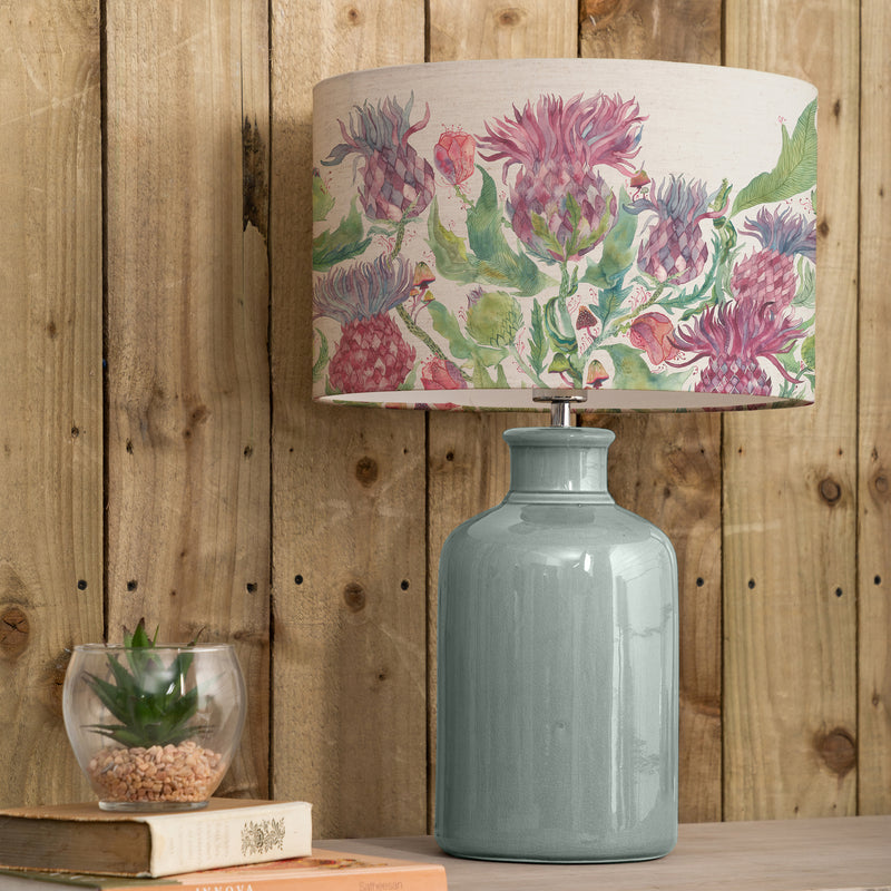 Floral Blue Lighting - Fairytale Bristles Eva & Elspeth Complete Table Lamp Duck/Damson Voyage Maison