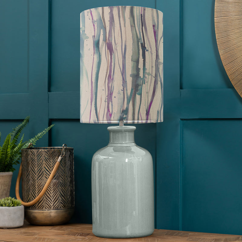 Abstract Blue Lighting - Elspeth  & Falls Anna  Complete Table Lamp Duck/Indigo Additions