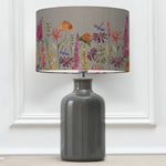 Floral Grey Lighting - Elspeth  & Florabunda Eva  Complete Table Lamp Grey/Russet Voyage Maison