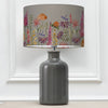 Floral Grey Lighting - Florabunda Eva & Elspeth Complete Table Lamp Grey/Russet Voyage Maison