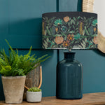 Floral Blue Lighting - Fortazela Eva & Elspeth Complete Table Lamp Aqua/Sapphire Voyage Maison