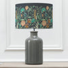 Floral Grey Lighting - Fortazela Eva & Elspeth Complete Table Lamp Grey/Sapphire Voyage Maison