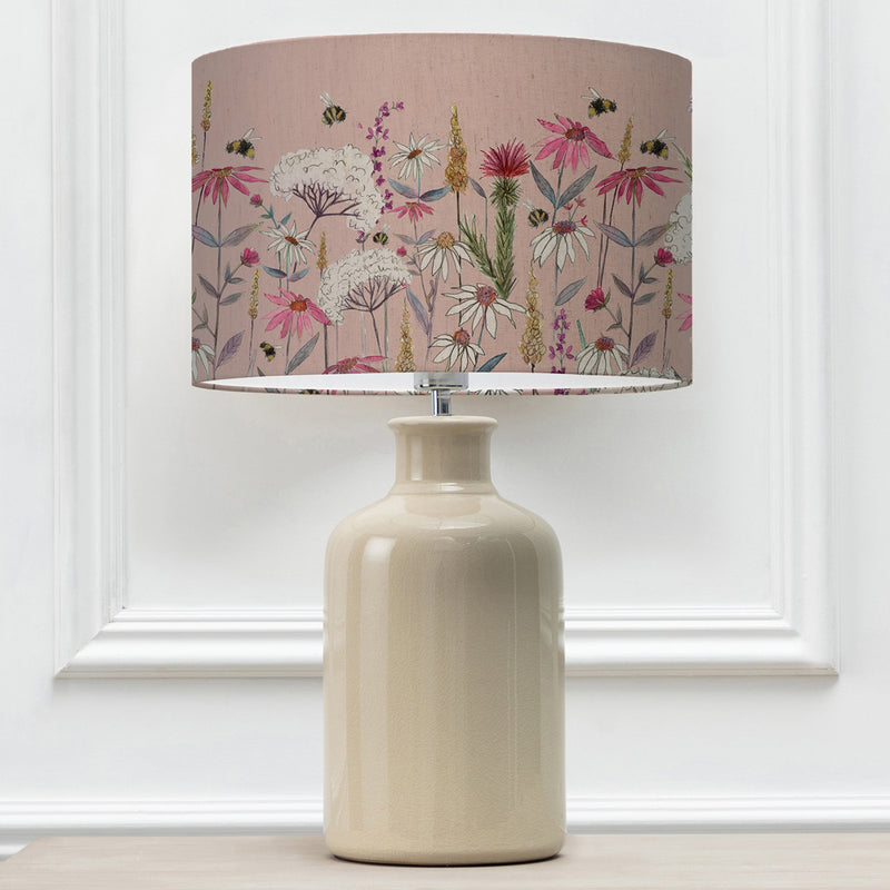 Floral Cream Lighting - Elspeth  & Hermione Eva  Complete Table Lamp Cream/Blush Voyage Maison