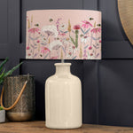 Floral Cream Lighting - Hermione Eva & Elspeth Complete Table Lamp Cream/Blush Voyage Maison