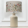 Floral Cream Lighting - Hermione Eva & Elspeth Complete Table Lamp Cream/Linen Voyage Maison