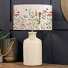 Floral Cream Lighting - Hermione Eva & Elspeth Complete Table Lamp Cream/Linen Voyage Maison