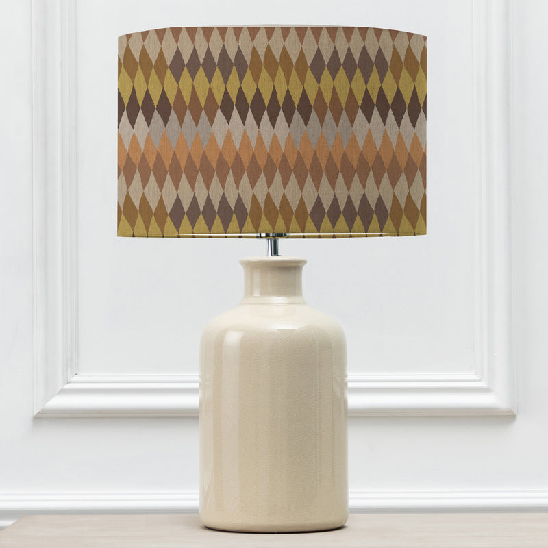 Abstract Cream Lighting - Mesa Eva & Elspeth Complete Table Lamp Cream/Sepia Voyage Maison