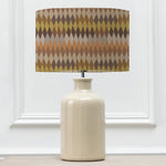 Abstract Cream Lighting - Elspeth  & Mesa Eva  Complete Table Lamp Cream/Sepia Voyage Maison