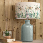 Floral Blue Lighting - Nightingale Eva & Elspeth Complete Table Lamp Duck/Linen Voyage Maison