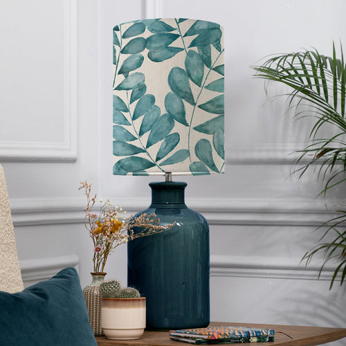 Floral Blue Lighting - Elspeth  & Rowan Anna  Complete Table Lamp Aqua Additions