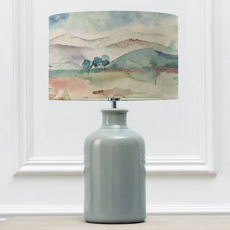  Lighting - Russet Shores Eva & Elspeth Complete Table Lamp Duck Egg/Linen Voyage Maison