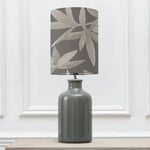 Floral Grey Lighting - Elspeth  & Silverwood Anna  Complete Table Lamp Grey/Frost Additions