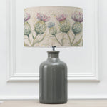 Floral Grey Lighting - Thistle Glen Eva & Elspeth Complete Table Lamp Grey/Linen Voyage Maison