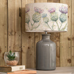 Floral Grey Lighting - Elspeth  & Thistle Glen Eva  Complete Table Lamp Grey/Linen Voyage Maison