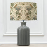 Floral Grey Lighting - Varys Eva & Elspeth Complete Table Lamp Grey/Auburn Linen Voyage Maison