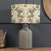 Floral Grey Lighting - Varys Eva & Elspeth Complete Table Lamp Grey/Auburn Linen Voyage Maison