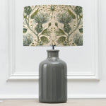 Floral Grey Lighting - Varys Eva & Elspeth Complete Table Lamp Grey/Lichen Linen Voyage Maison