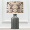 Floral Grey Lighting - Elspeth  & Varys Eva  Complete Table Lamp Grey/Pastel Linen Voyage Maison