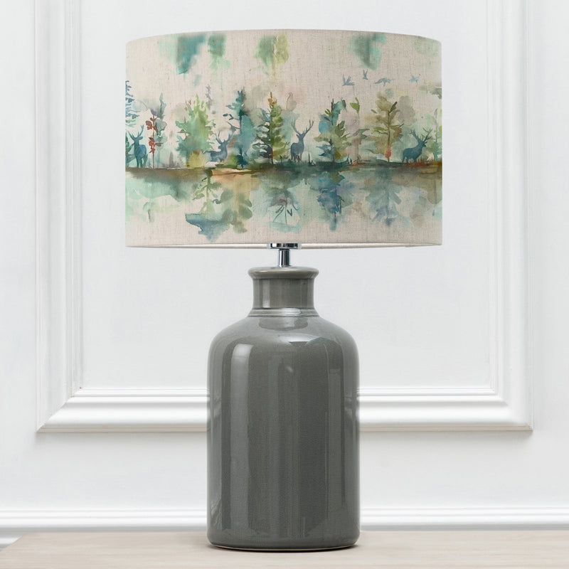 Animal Grey Lighting - Elspeth  & Wilderness Eva  Complete Table Lamp Grey/Topaz Voyage Maison