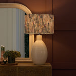 Abstract Cream Lighting - Azima Eva & Epona Complete Table Lamp Cream/Ironstone Voyage Maison