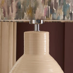 Abstract Cream Lighting - Azima Eva & Epona Complete Table Lamp Cream/Ironstone Voyage Maison