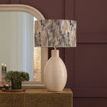 Abstract Cream Lighting - Azima Eva & Epona Complete Table Lamp Cream/Ironstone Voyage Maison