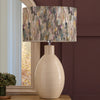 Abstract Cream Lighting - Azima Eva & Epona Complete Table Lamp Cream/Ironstone Voyage Maison