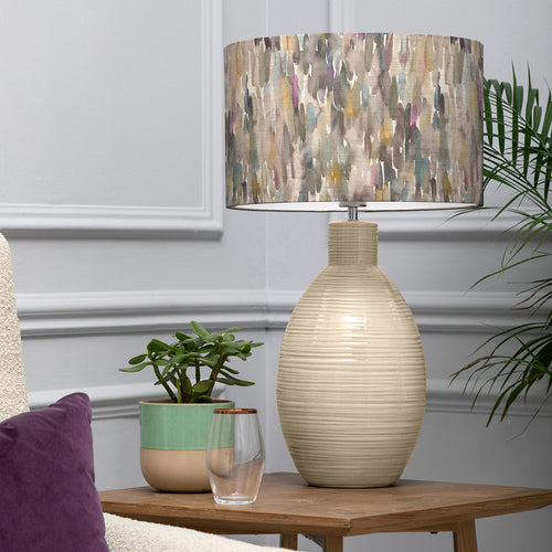 Abstract Cream Lighting - Epona  & Azima Eva  Complete Table Lamp Cream/Ironstone Voyage Maison