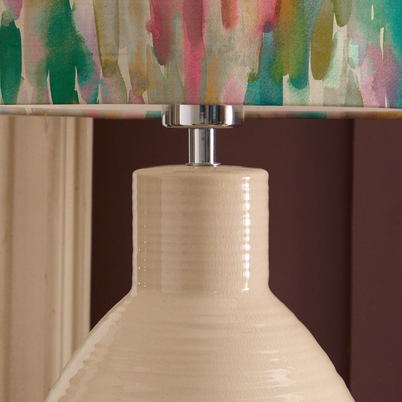 Abstract Cream Lighting - Azima Eva & Epona Complete Table Lamp Cream/Lotus Voyage Maison