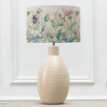 Floral Cream Lighting - Epona  & Cirsium Eva  Complete Table Lamp Cream/Damson Voyage Maison