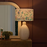 Floral Cream Lighting - Cirsium Eva & Epona Complete Table Lamp Cream/Damson Voyage Maison