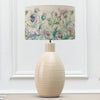 Floral Cream Lighting - Cirsium Eva & Epona Complete Table Lamp Cream/Damson Voyage Maison