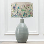 Floral Blue Lighting - Epona  & Cirsium Eva  Complete Table Lamp Duck/Damson Voyage Maison