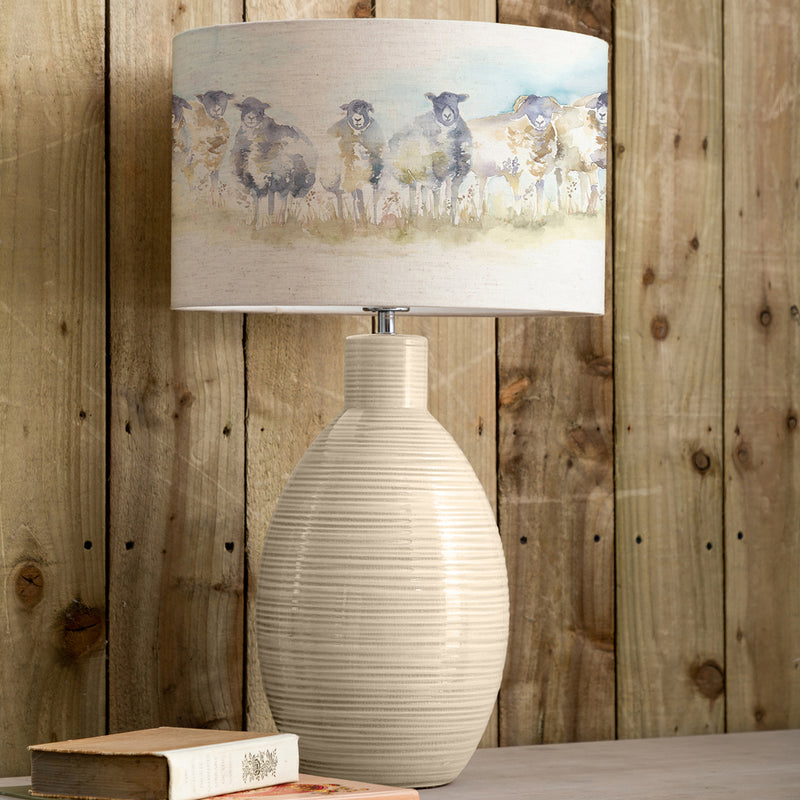 Animal Cream Lighting - Epona  & Come By Eva  Complete Table Lamp Cream/Linen Voyage Maison