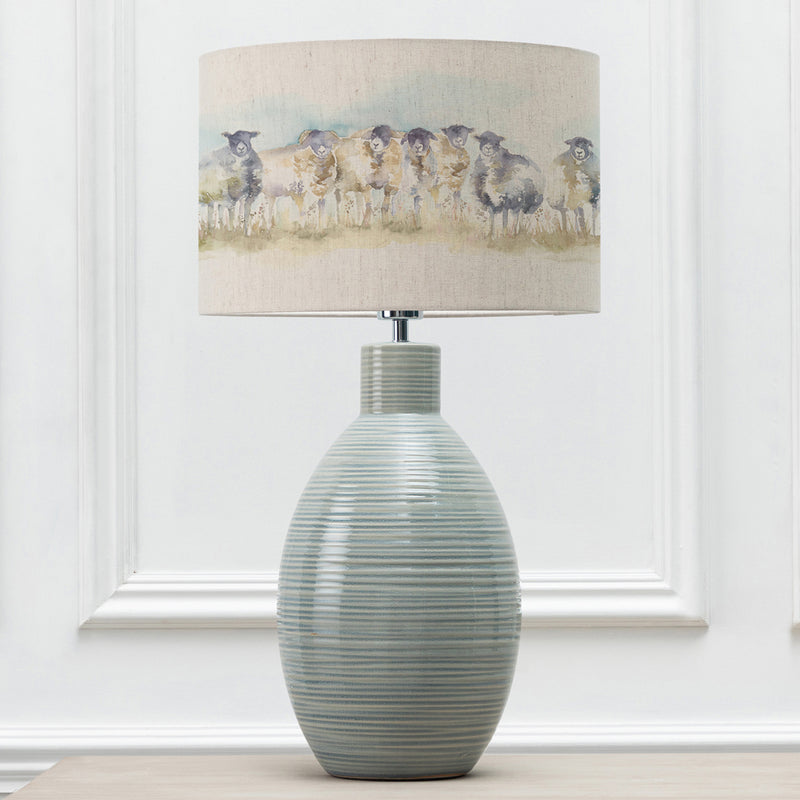 Animal Blue Lighting - Epona  & Come By Eva  Complete Table Lamp Duck/Linen Voyage Maison