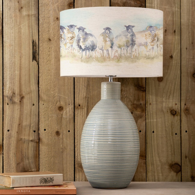 Animal Blue Lighting - Epona  & Come By Eva  Complete Table Lamp Duck/Linen Voyage Maison